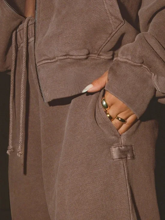 Oversized Straight Leg Jogger Cedar French Terry XS - Picture 4 of 15